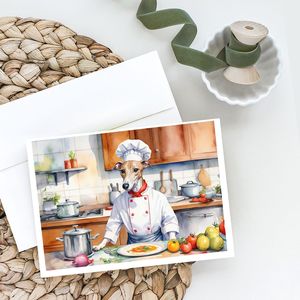 Whippet le Chef A7 Ensemble de cartes de vœux Lot de 8 cartes vierges fantaisistes avec enveloppes Taille 5x7 - Product Image 2