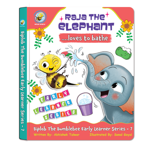 Serie para el Aprendizaje Temprano de Biplob: Libro 7 sobre Buenos Hábitos, Raja el Elefante Ama Bañarse, Libro de Audio con Rompecabezas - Product Image 3