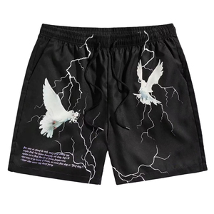 Nouveaux shorts de course de plage confortables et doux pour garçons et hommes, 100 % polyester, grande taille, en maille, personnalisables avec logo - Product Image 1