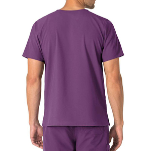 Men's Medical Scrub Suit Stretchy Knitted Fabric Hospital <b>Doctor</b> Nursing Surgical Uniform <b>Sets</b> Custom Logo OEM Supplier - Product Image 2