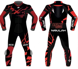 Men’s Custom Cowhide/Kangaroo Leather Track Racing 1Pc Suit Jumpsuit/Traje Motorcycle Gear Made To Measure CE <b>Level</b> 2 Protection - Product Image 1