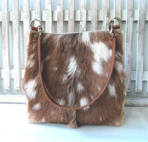Leather Hair On Tote Bag Cowhide <b>Handbag</b> Women Shoulder Purse Fashion Stylish Daily Tote Bag LHTB-0104 - Product Image 1