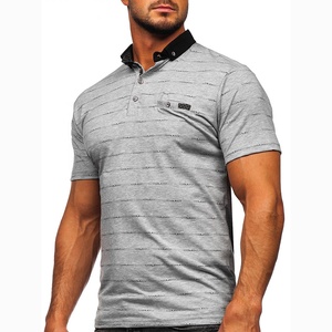 Chemises décontractées pour hommes en coton 100% uni avec logo personnalisé, grande taille, manches courtes, anti-plis, design simple, tissu jersey - Product Image 2