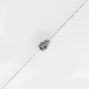 กำไลข้อมือทัวร์มาลีนสีเขียวทรงลูกแพร์ ของแท้รับรองคุณภาพ ของขวัญเครื่องประดับประจำเดือนเกิดสำหรับคนรัก - Product Image 4