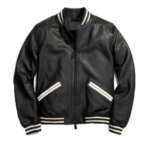 2026 Top Quality Material Breathable Baseball <b>Real</b> Cow <b>Leather</b> Best Selling Custom Varsity Letterman <b>Jackets</b> Men Winter <b>Jacket</b> - Product Image 6