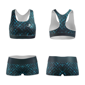 Ensemble de sport 2 pièces pour femme : Crop top léger à col rond et short taille mi-haute en tissu intelligent extensible et écologique - Product Image 1