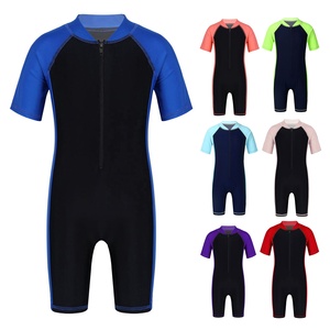 Enfants fermeture éclair manches courtes <span class=keywords><strong>Shorty</strong></span> combinaison une pièce maillot de <span class=keywords><strong>bain</strong></span> éruption garde maillots de <span class=keywords><strong>bain</strong></span> maillot de <span class=keywords><strong>bain</strong></span> combinaison humide combinaison de plongée pour garçons filles - Product Image 1