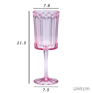 [Holar] Taiwán hizo Retro plástico irrompible copa de vino de Pilar rosa para Bar restaurante fiesta boda - Product Image 2