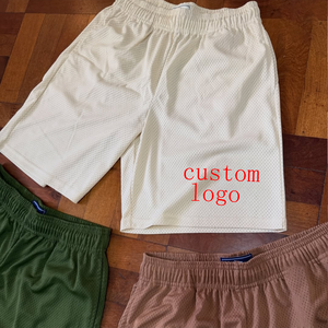 Short en maille de haute qualité, toucher doux, teint en pièce, coupe ample, style minimaliste, pour la détente, le voyage et la course, fournisseur direct d'usine de créateur - Product Image 1
