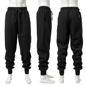Pantalon de survêtement empilé en coton léger MATEX SPORTS pour homme avec taille élastique – Mode streetwear hiver - Product Image 1