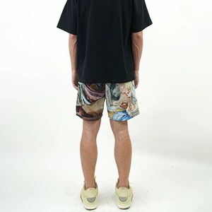 <b>Men</b> Abstract City Print Polyester Swim <b>Trunks</b> Quick Dry Regular Fit Drawstring Woven Shorts Sublimation Transfer Print - Product Image 5