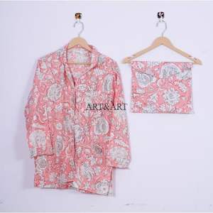 Conjunto de Pijama de Algodón para Mujer, Ropa de Dormir Suave y Transpirable para el Hogar, Hotel y Resort - Product Image 2