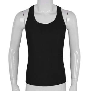 <b>Men's</b> Black Knitted Tank Top O-Neck Solid Color Casual Sleeveless Top Top on Sale Best Quality <b>Singlets</b> <b>for</b> <b>Men</b> - Product Image 1