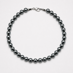 Collar de cuentas de amazonita de 8 mm de Rudra Gems, cuentas de piedra natural moteada, cierre seguro de plata, estilo religioso, unisex, terceros. - Product Image 3