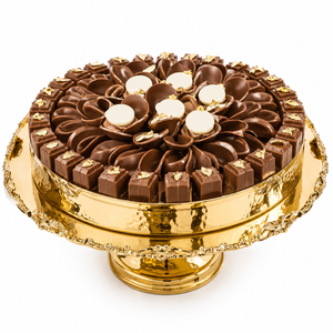Gourmet Chocolate Arrangement In Hammered Silver Pedestal Bowl Premium Assorted Pralines & <b>Truffles</b> Platter For Corporate Gifts - Product Image 4