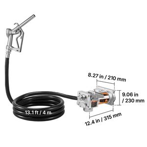 Pompa di Trasferimento Diesel in Ghisa 12V/24V DC, Kit con Erogatore Manuale da 15 GPM, Tubo di Scarico e Protezione dal Surriscaldamento - Product Image 5