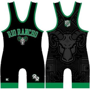 Traje de Lucha Libre sin Mangas con Estampado por Sublimación, de Poliéster, Unisex, Ajustado, Compresivo - Product Image 3