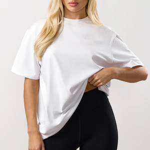 T-shirts de sport pour femmes, coton et polyester, coupe ajustée, impression de logo personnalisée, vente en gros - Product Image 2