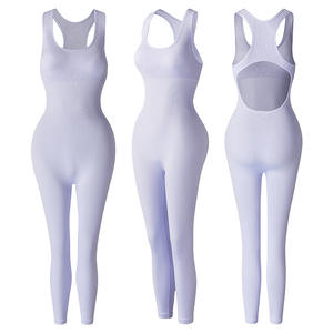 Mono Deportivo de Yoga de Una Pieza para Mujer, de Secado Rápido, para Fitness y Running, con Efecto Levanta Cadera y Moldeador, Ropa Deportiva Sexy - Product Image 5