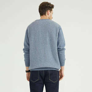 Suéter de Punto Personalizado OEM para Hombre, 90% Lana, 10% Cachemira, Cuello Redondo, Fabricante de Prendas de Punto BSCI WRAP - Product Image 6