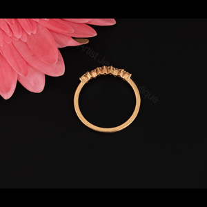Dainty Diamond Curved <b>Ring</b> 0.23 Ct Natural Diamonds Crown Wedding Band Minimal <b>Stacking</b> <b>Ring</b> - Product Image 3