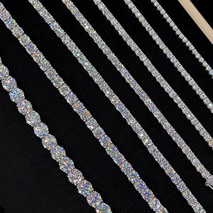 Pulsera de tenis de moissanita VVS con plata 925 chapada en rodio, acabado liso y cierre seguro para mujer, uso diario y de fiesta - Product Image 2