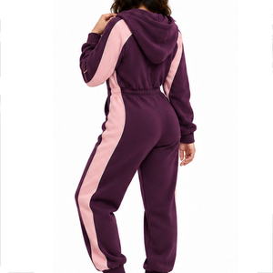 EAZWEARS Womens Fleece <b>Jumpsuit</b> Zip Front Custom Apparel Wholesale Flexible Design And Size Options Quality Supply Services Bulk - Product Image 4