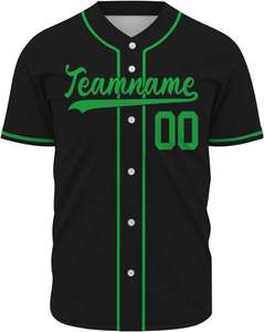 Uniformes d'équipe de baseball personnalisés, imprimés par sublimation, 100% polyester, nom du joueur, manches courtes, séchage rapide, maillots vierges bon marché - Product Image 3