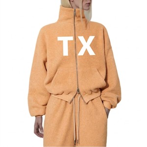 Relaxed Fit Women Cotton Tracksuit Set Double Zip Hoodie and Cozy Sweatpants Modern Cotton Fleece Women Tracksuit Set Hoodie - Product Image 4