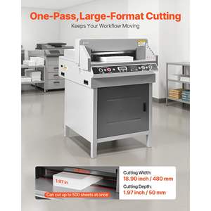 Guillotina Eléctrica Hidráulica de Alta Resistencia, Ancho de Corte de 19 Pulgadas, Grosor de Corte de 1.97 Pulgadas, Función Infrarroja, Modelo de Repuesto - Product Image 2