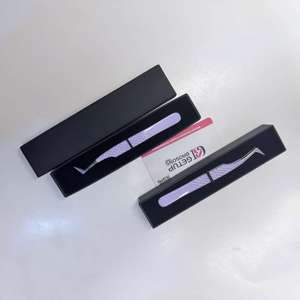 Las Mejores Pinzas para Pestañas GETUP BROSONS IMPEX Antimagnéticas y Antiestáticas de Acero Inoxidable Color Lila de 10 mm de Longitud - Product Image 1