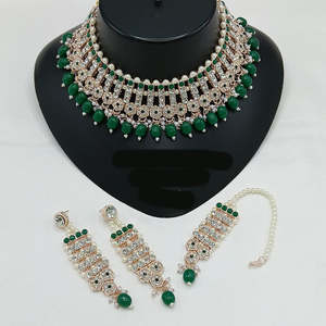 Juego de Collar de Diseño Jewelemarket con Piedras Austriacas Brillantes y Perlas, Joyería Fina-10575611DGR - Product Image 4