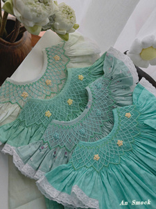 Vestido de Lino para Bebé Niña Estilo Boutique, Hecho a Mano, con Bordado Smocked, Atuendo Casual Suave, Ropa de Cumpleaños OEM de Vietnam - Product Image 6