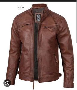 New Design Comfortable Best Selling Men's Fashion <b>Leather</b> <b>Jacket</b> New Design PU <b>Brown</b> <b>Leather</b> for Winter Winter <b>Jacket</b> For Men - Product Image 1