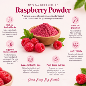 Poudre de framboise lyophilisée 100% naturelle de qualité alimentaire pour les smoothies et les produits aromatisés aux fruits naturels - Product Image 4