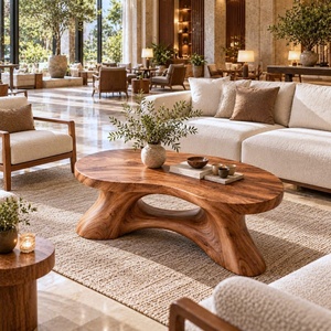 Luxali Modern Solid Wood Coffee Table Living Room Handmade Natural Eco-Friendly Durable Easy Clean Antique Decor Home Furniture - Product Image 3