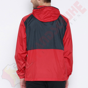 Chaquetas Softshell con Capucha y Cierre de Cremallera en Bloques de Color Rojo y Negro, Cortavientos con Bolsillo en el Pecho, Ropa Exterior Ligera, Deportiva, Casual y Elegante - Product Image 2