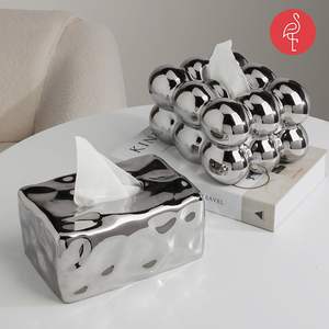 Caja de pañuelos hecha a mano, cubo decorativo para pañuelos, caja de pañuelos de cuero impermeable - Product Image 4