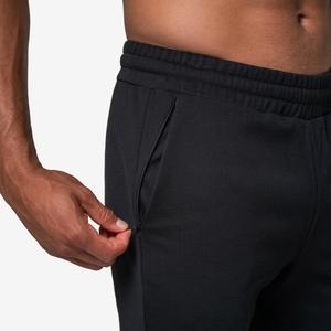 Men's <b>Black</b> Cotton Sweatpants Elastic Waist Drawstring Casual Jogger <b>Pants</b> Midweight Breathable Knitted Fabric Autumn Wear - Product Image 5