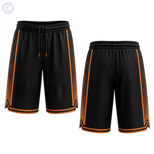 Comprehensive Sizing Basketball <b>Shorts</b> <b>Men</b> Loose Leg Training Workout Game Competition Wear Custom <b>Silk</b> Screen Print Solid 100% - Product Image 2