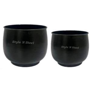 Jardinière en fer avec revêtement en poudre, durable, multi-usages, pour intérieur, avec drainage - Product Image 3