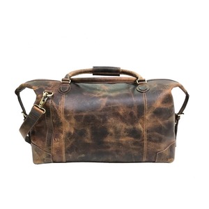 Bolsa de Viaje de Cuero al por Mayor, Bolsa de Fin de Semana para Hombre y Mujer, Gran Capacidad, Equipaje de Cabina Profesional con Cierre, Estilo Vintage LDB-0222 - Product Image 6