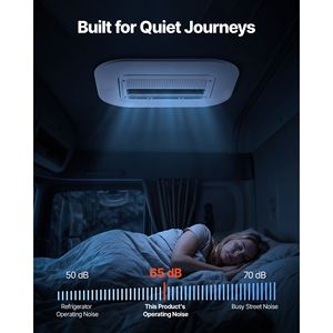Climatiseur de toit 12V pour camping-car 10000 BTU avec évaporateur en cuivre, silencieux, pour cabine, débit d'air 350 m³/h, idéal pour le stationnement automobile - Product Image 4