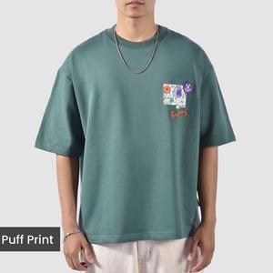 Camisetas de Hombre con Estampado Puff, Cómodas y Transpirables, 100% Algodón, Corte Holgado, Buena Calidad, de Pakistán - Product Image 1