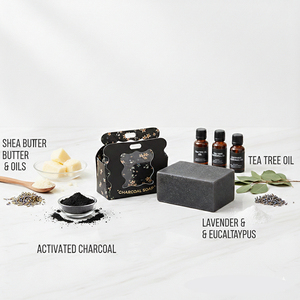 Jabón facial y corporal desintoxicante, hidratante, herbal, hecho a mano con carbón activado orgánico OEM, para el cuidado del acné y limpieza profunda. - Product Image 5