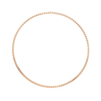 Collier tennis unisexe à maillons éternels entièrement sertis de diamants de laboratoire taille émeraude, plaqué or rose 10-18 carats, RAAMAA Diamond 0,75-1g