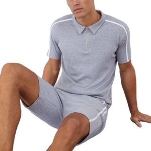 Ensemble 2 pièces polo et short de sport respirant grande taille personnalisable style urbain polyester/coton pour homme – Meilleures ventes - Product Image 1