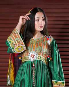 Handmade Embroidered Ethnic Boho Maxi <b>Dress</b> for Women Premium Cotton Custom Size Wholesale Afghani Casual <b>Dresses</b> - Product Image 3
