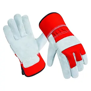高性能牛皮分体式皮革工作手套热销工业安全，用于焊接应用的手保护