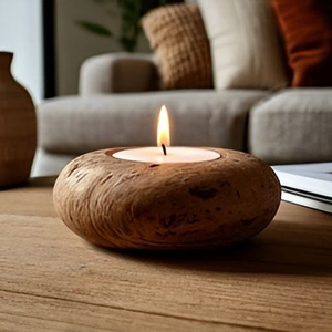 Top Quality Wooden Stainless Steel Designer Wax Unique Candle Jars Scented Candle Jars Wooden Candle Jars <b>Tea</b> <b>Lights</b> - Product Image 4